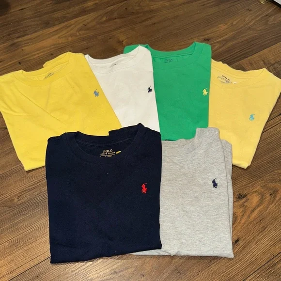 6 Polo by Ralph Lauren Classic Pony embroidered T-Shirts - Picture 1 of 7